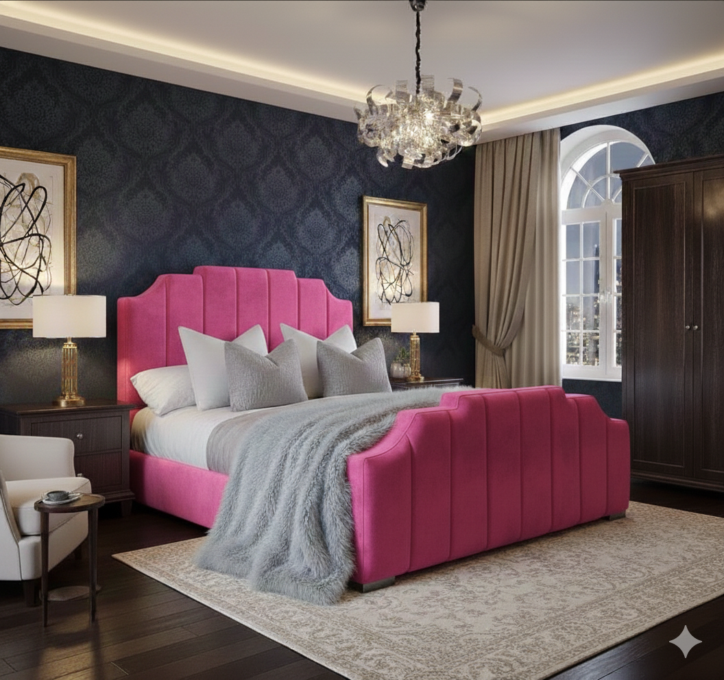 Charlie Upholstered Bed Frame – Single, Double, King & Super King - Image 1