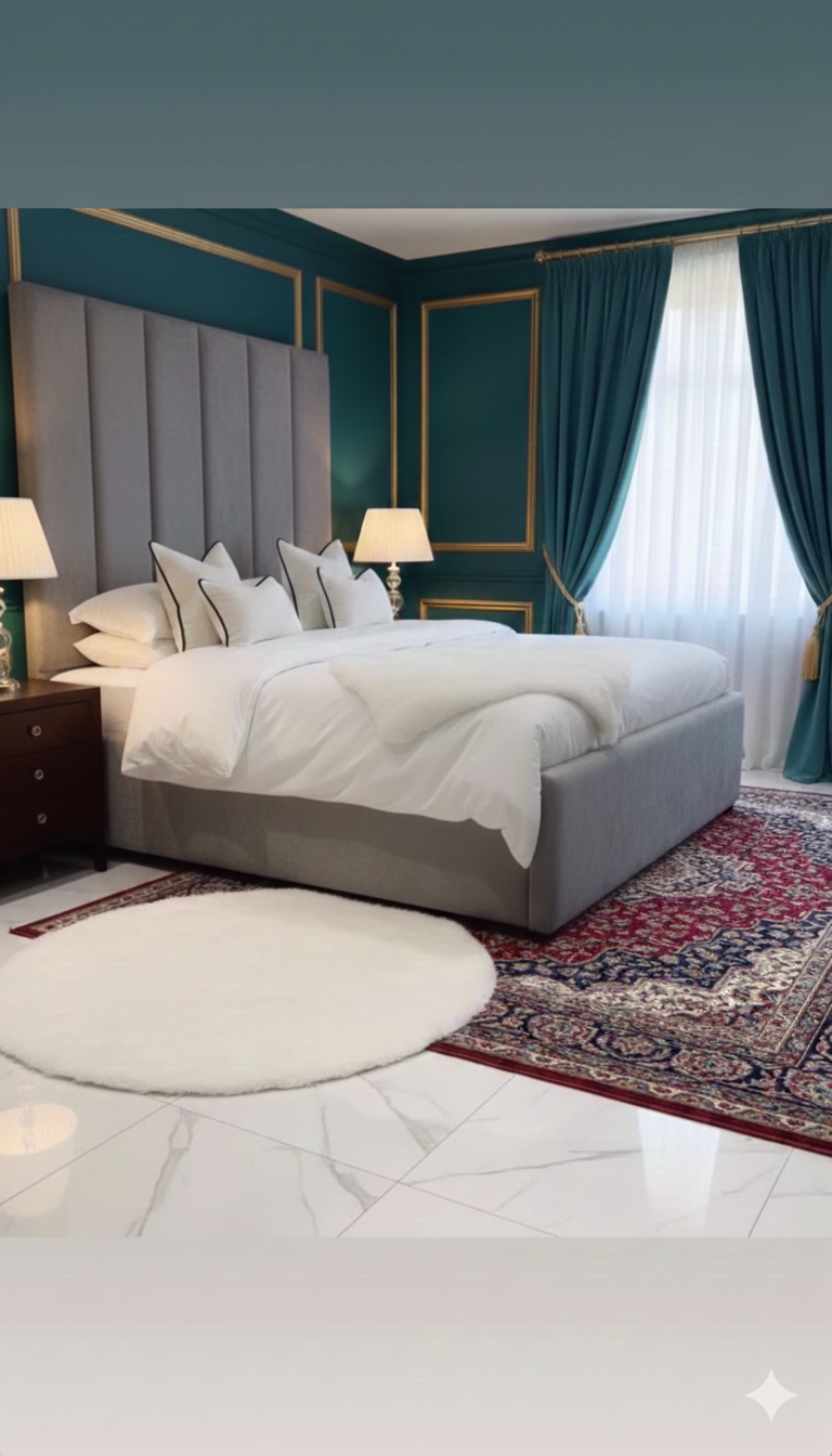 Luxury Black piping Bed - Image 3