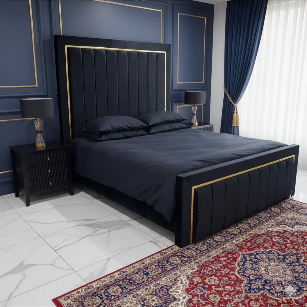 luxury Bed With Gold / Silver Strip - Image 2