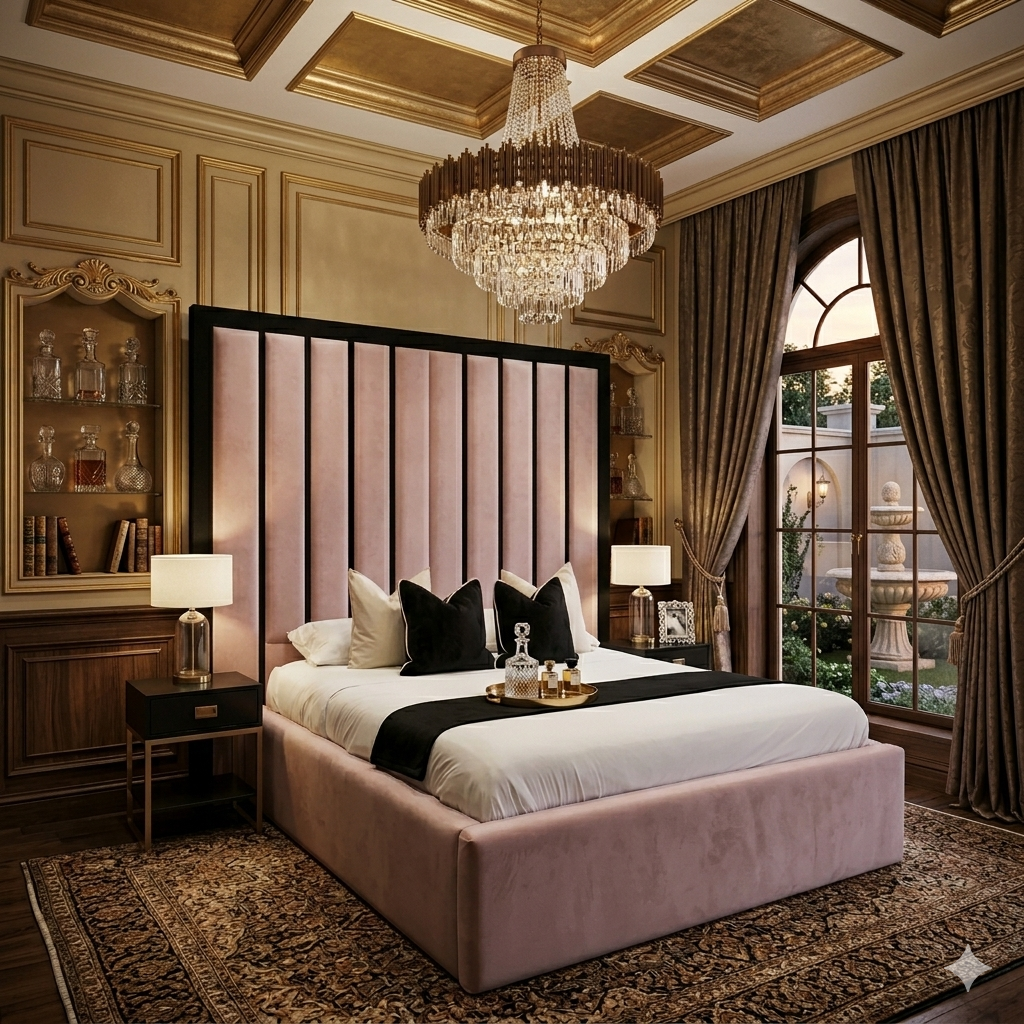 Alma Wingback Bed with 54 inches of Headboard - Image 2