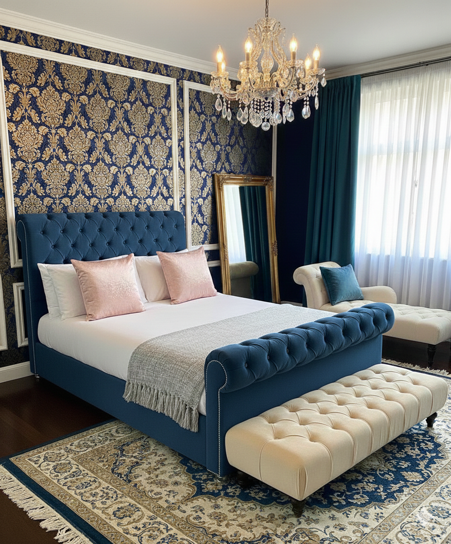 Roman Sleigh Bed - Image 4