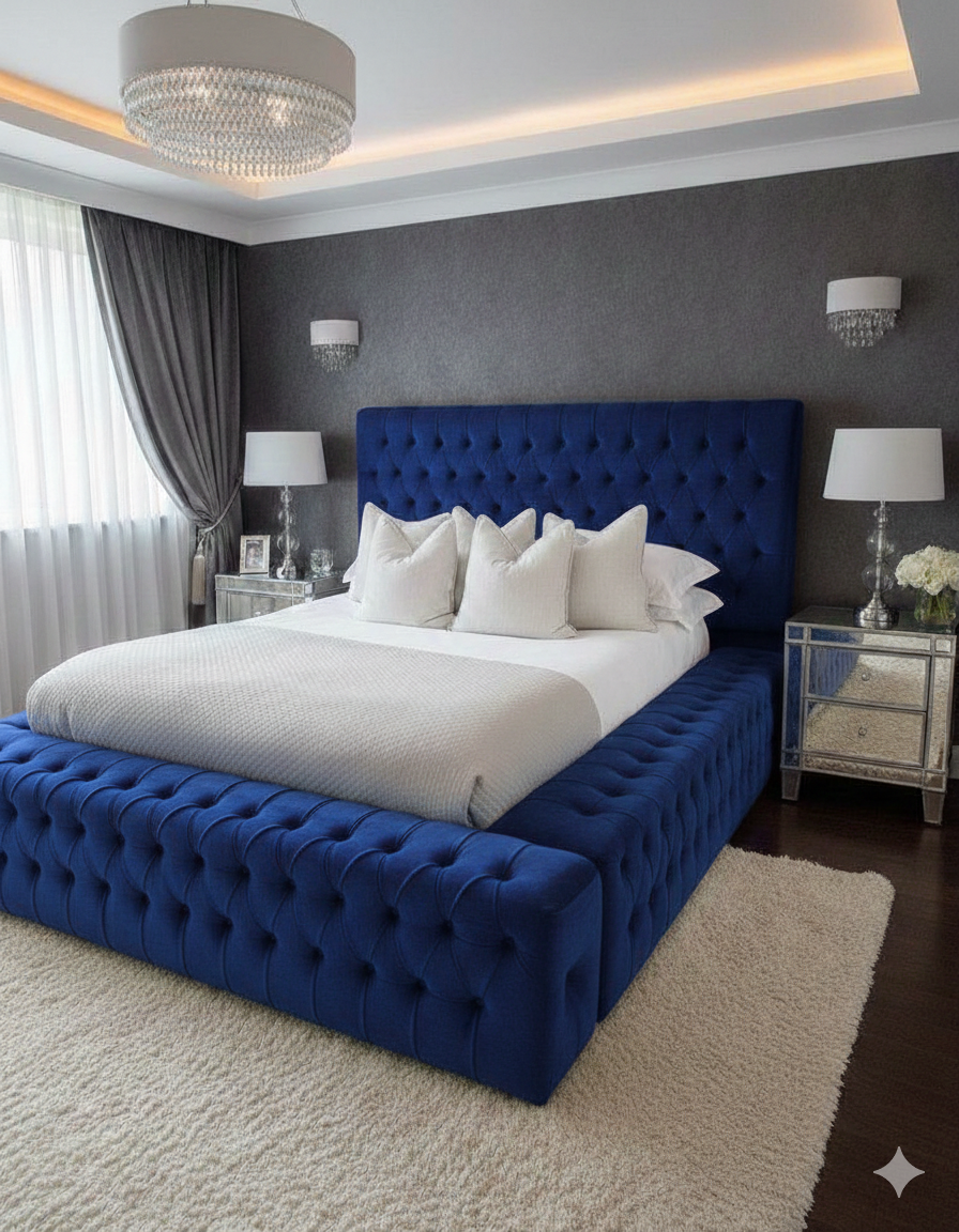 Luxury Princess Grand Upholstered Bed Frame – Double, King & Super King - Image 3