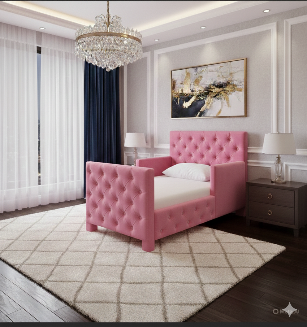 Chester Kids Bed | Soft Buttoned Panel Bed for Children - Image 3