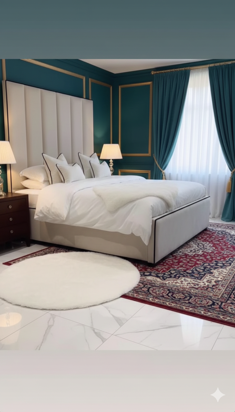 Luxury Black piping Bed - Image 1