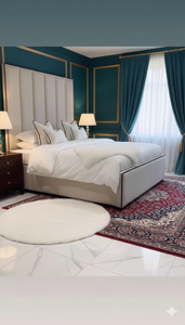 Luxury black piping bed by SleepandBeds, showcasing a stylish upholstered bed with sleek black fabric and elegant piping details.