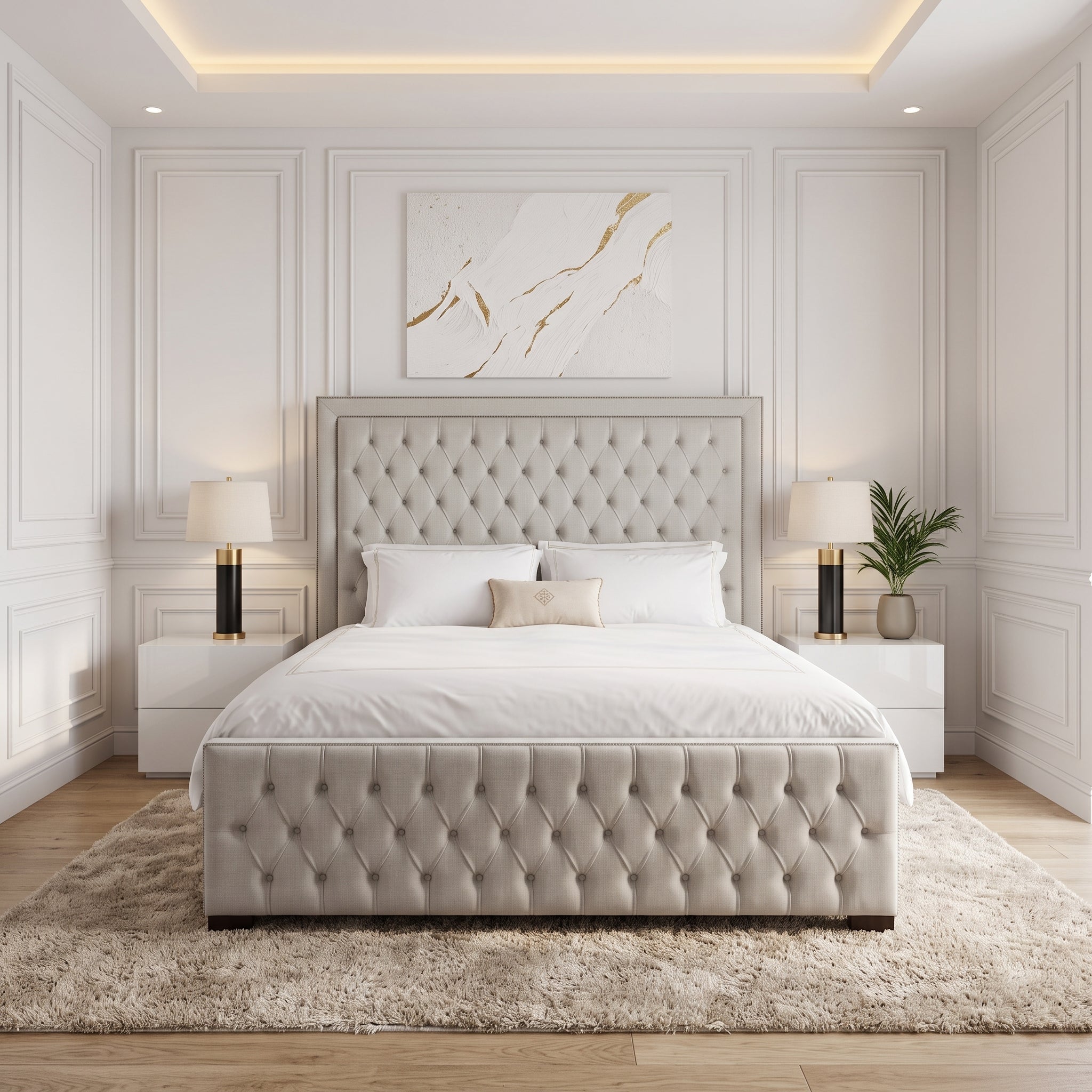 Bumper Upholstered Bed Frame – Single, Double, King & Super King - Image 3