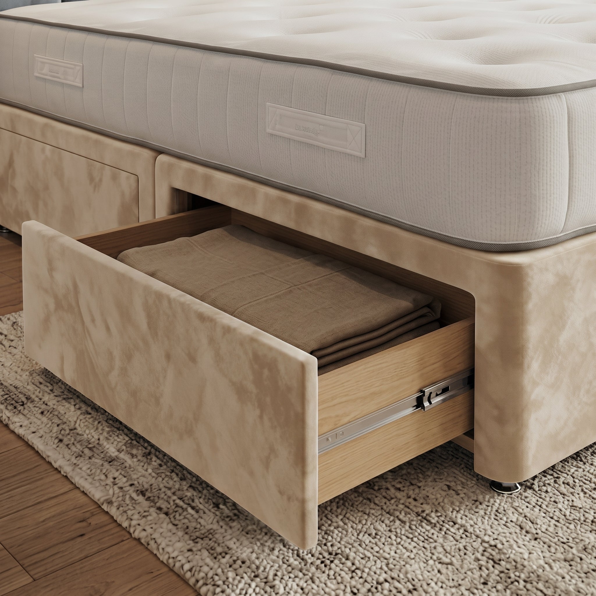 Luxury Panelled Divan Bed with Storage - Image 2