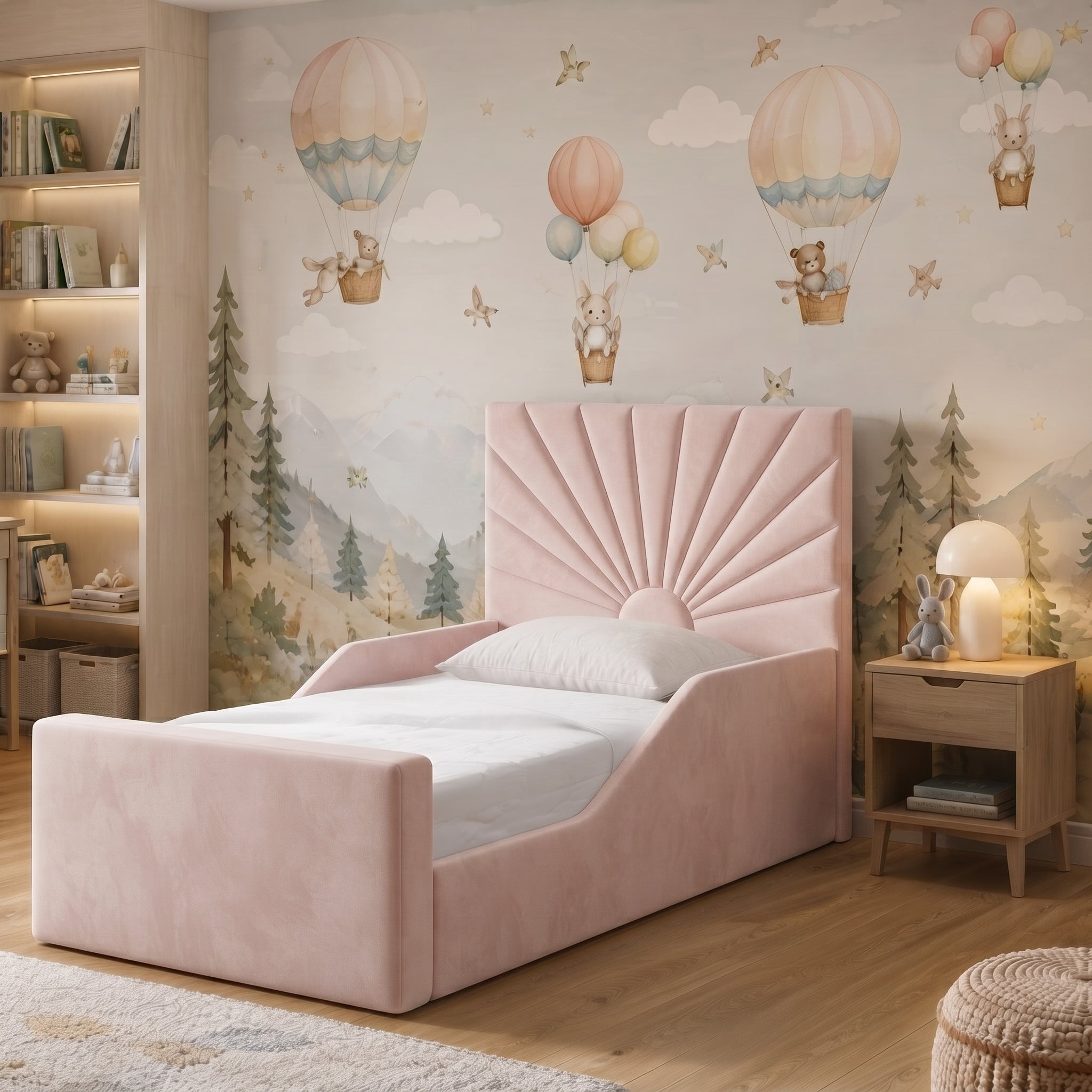 Sunburst Panel Upholstered Kids Bed - Image 5
