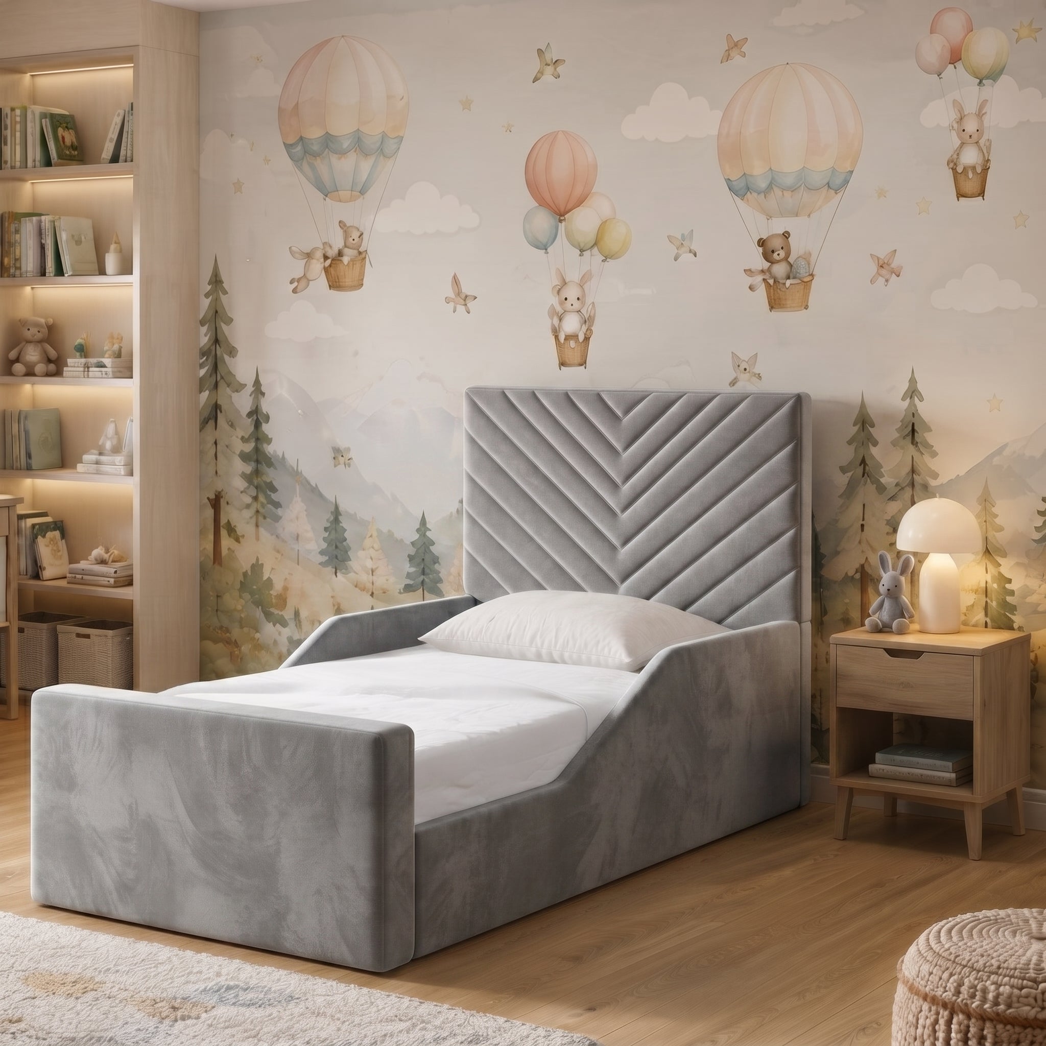 Chevron Panel Upholstered Kids Bed - Image 10