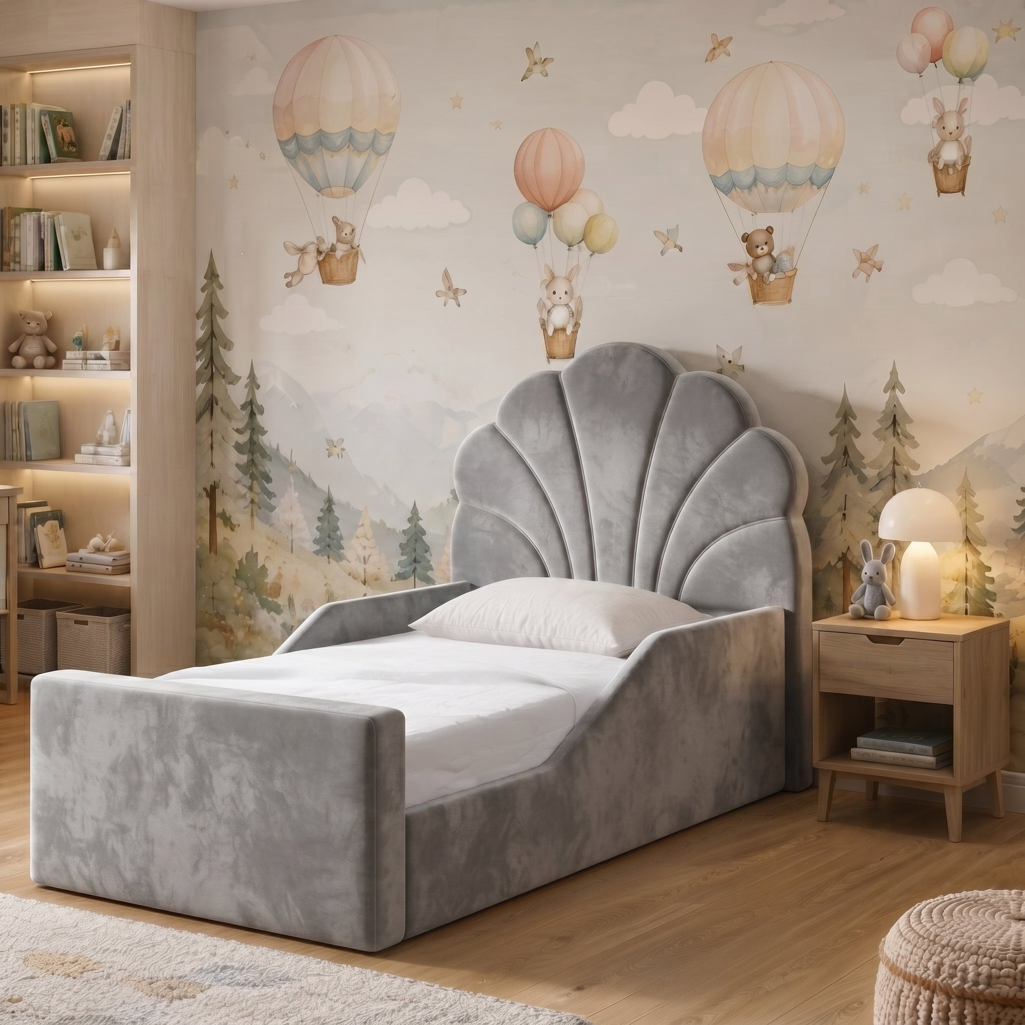 Scalloped Upholstered Kids Bed - Image 10