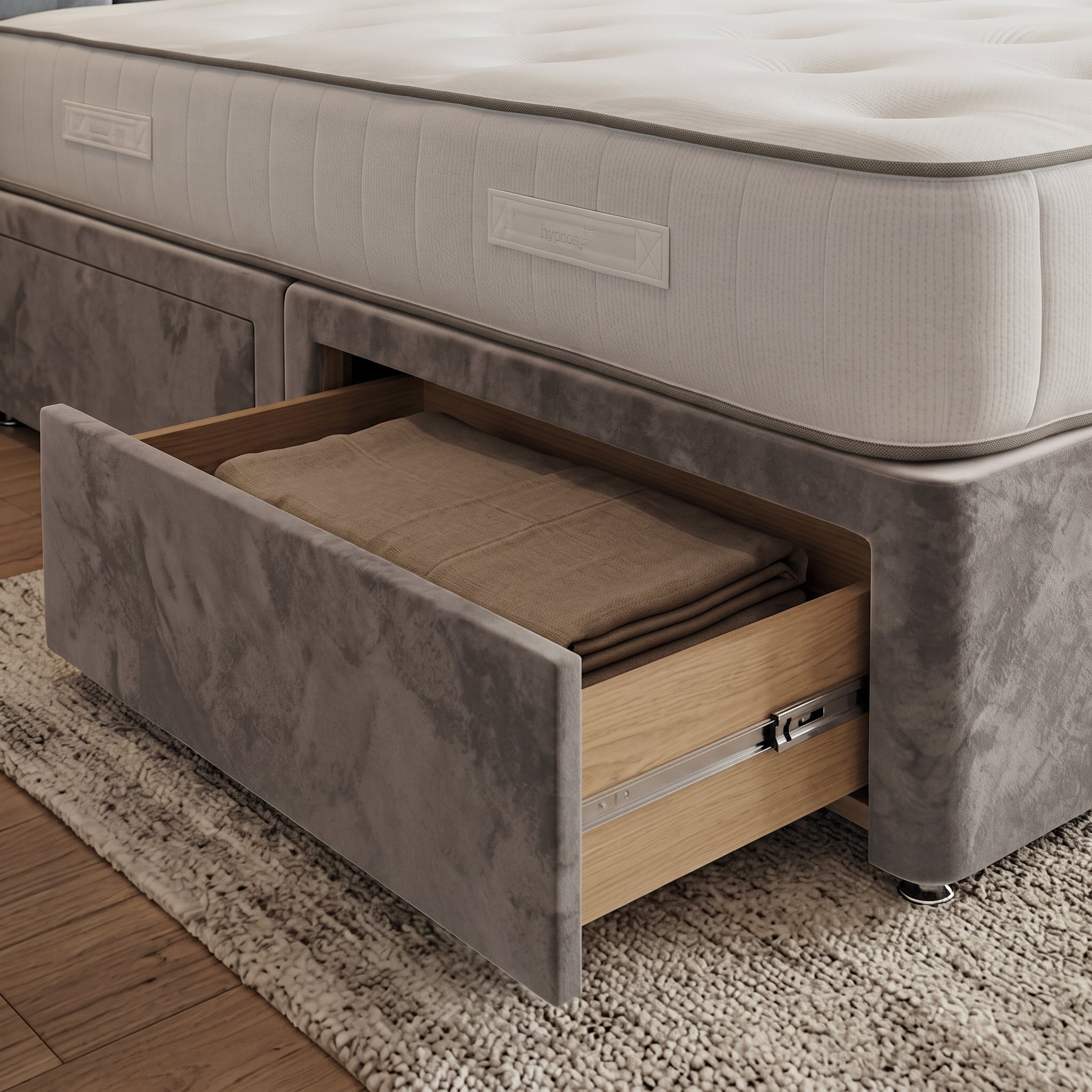 Luxury Chesterfield Wingback Divan Bed with Storage - Image 2