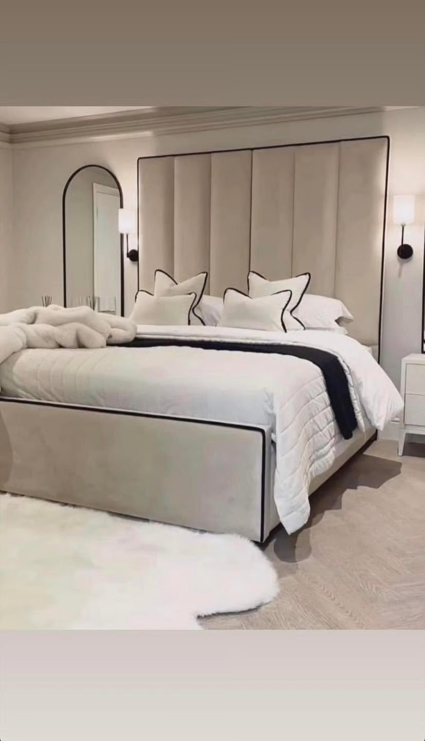 Luxury Black piping Bed - Image 4