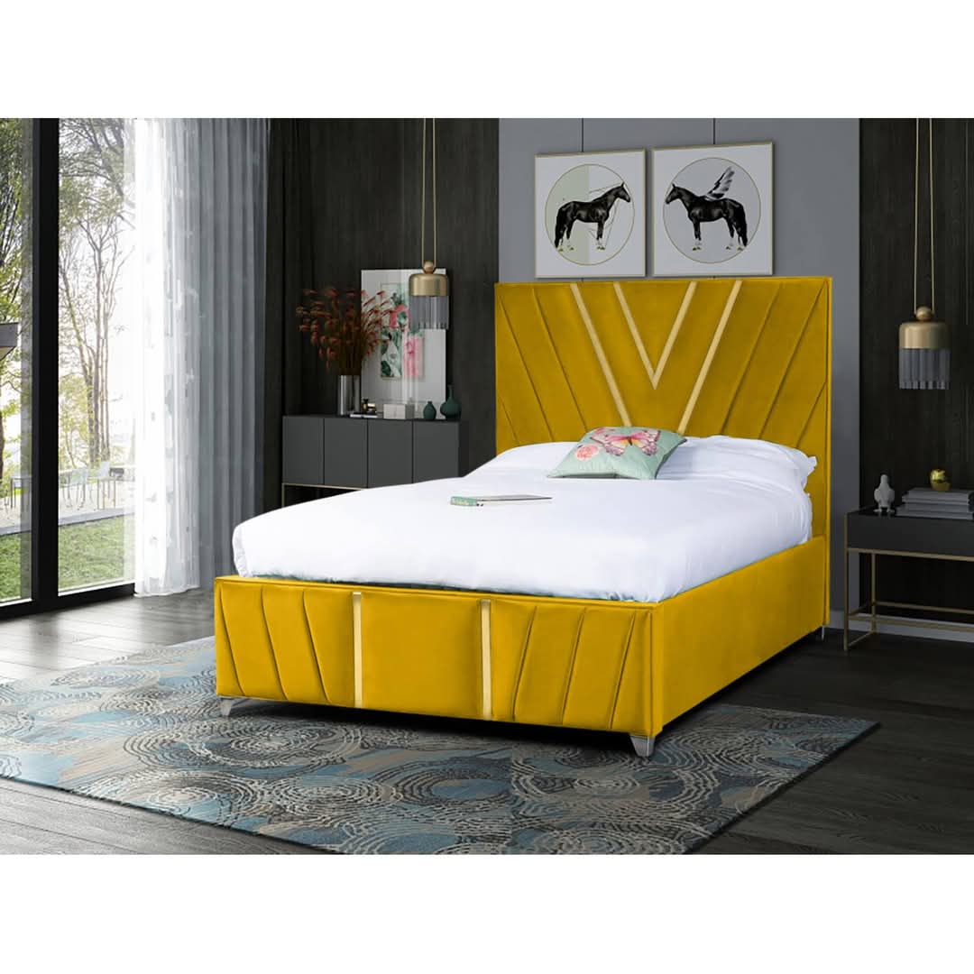 Gold V Cross line bed - Image 1