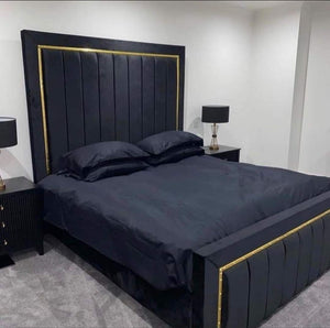 Bed with Gold Strip