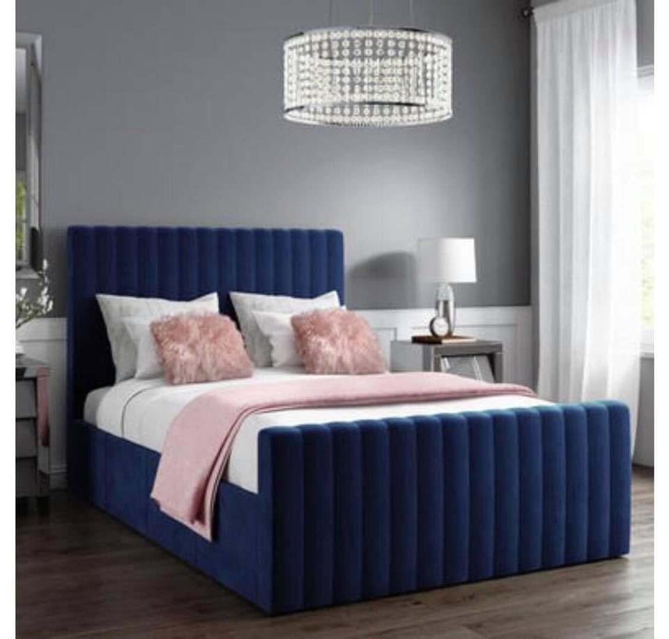 Indigo Line Upholstered Bed Frame – Single, Double, King & Super King - Image 4
